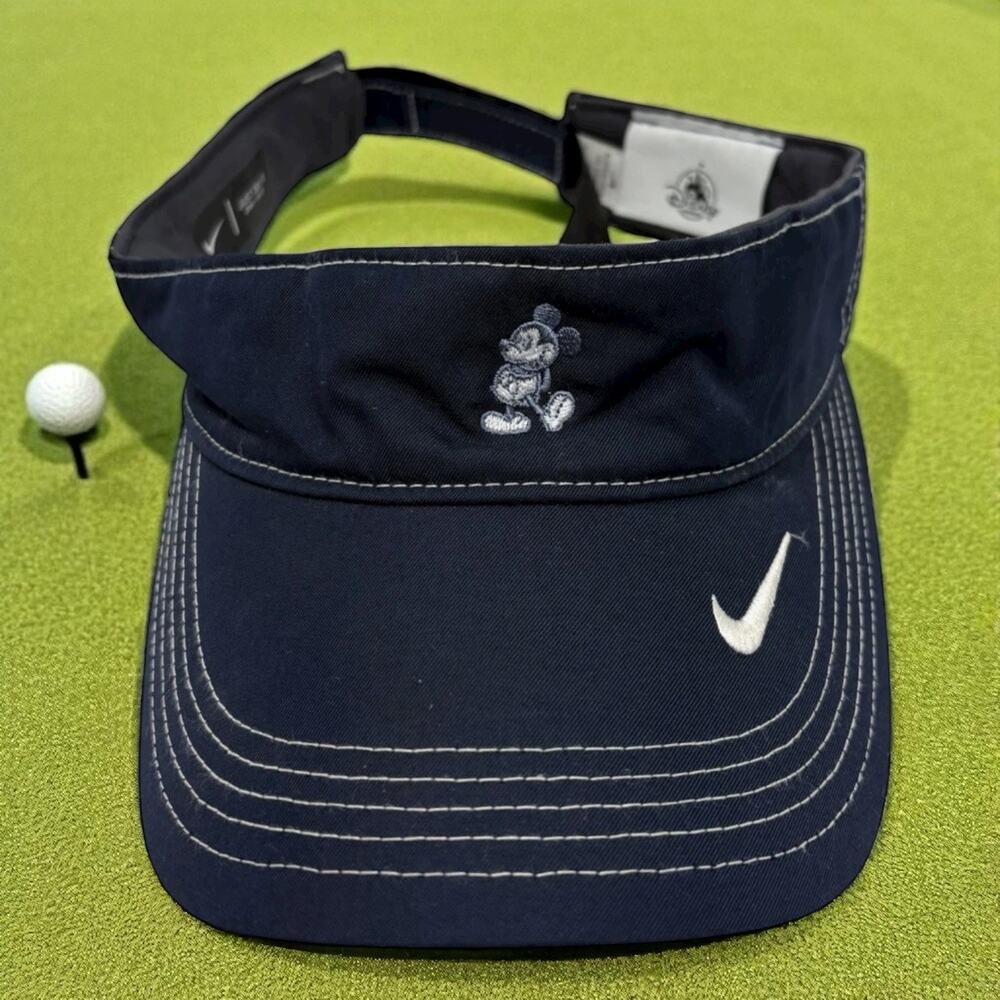 Disney Parks Nike Mickey Mouse Visor Blue Dri-FIT Golf Hat Adjustable Travel OS